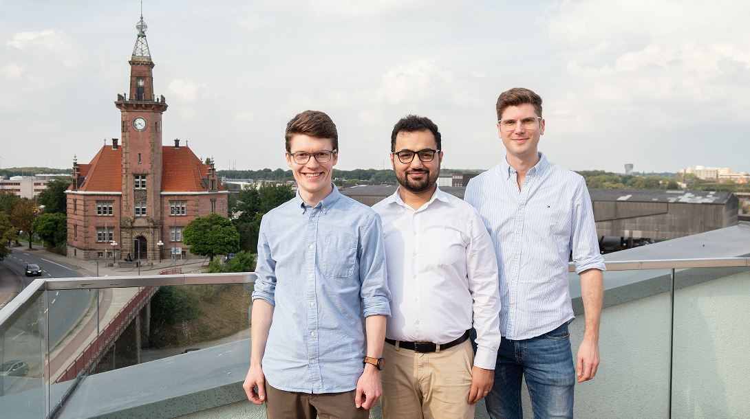 Das Projektteam am Fraunhofer ISST: v.l. Malte Hellmeier, Haydar Qarawlus, Philipp Hagenhoff